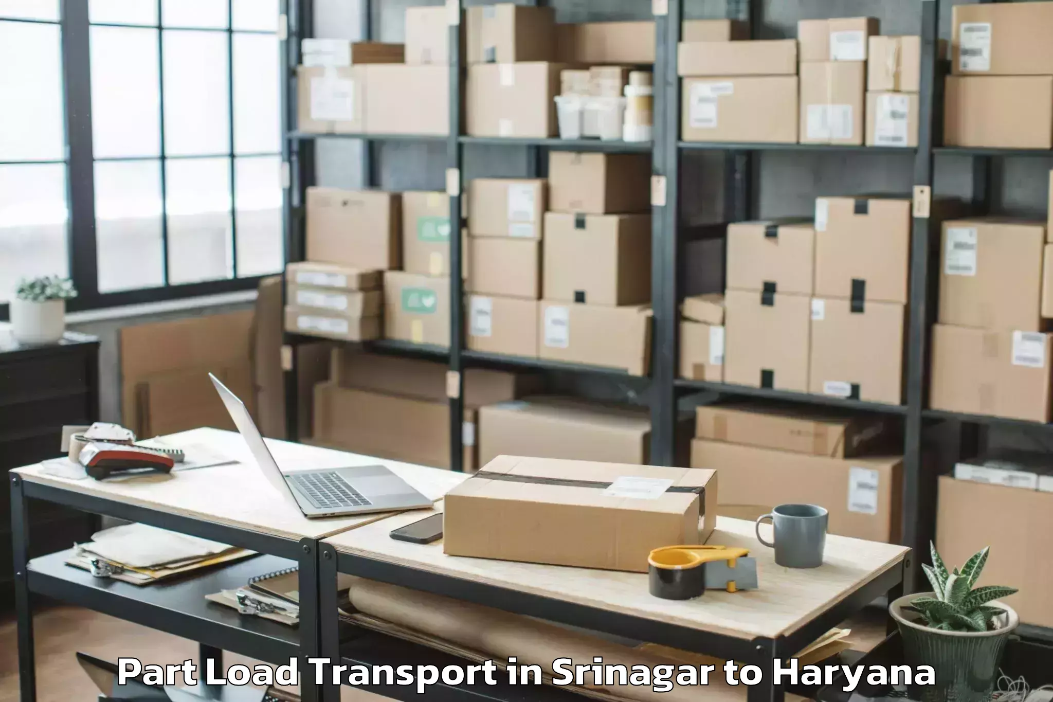 Srinagar to Haryana Part Load Transport Booking